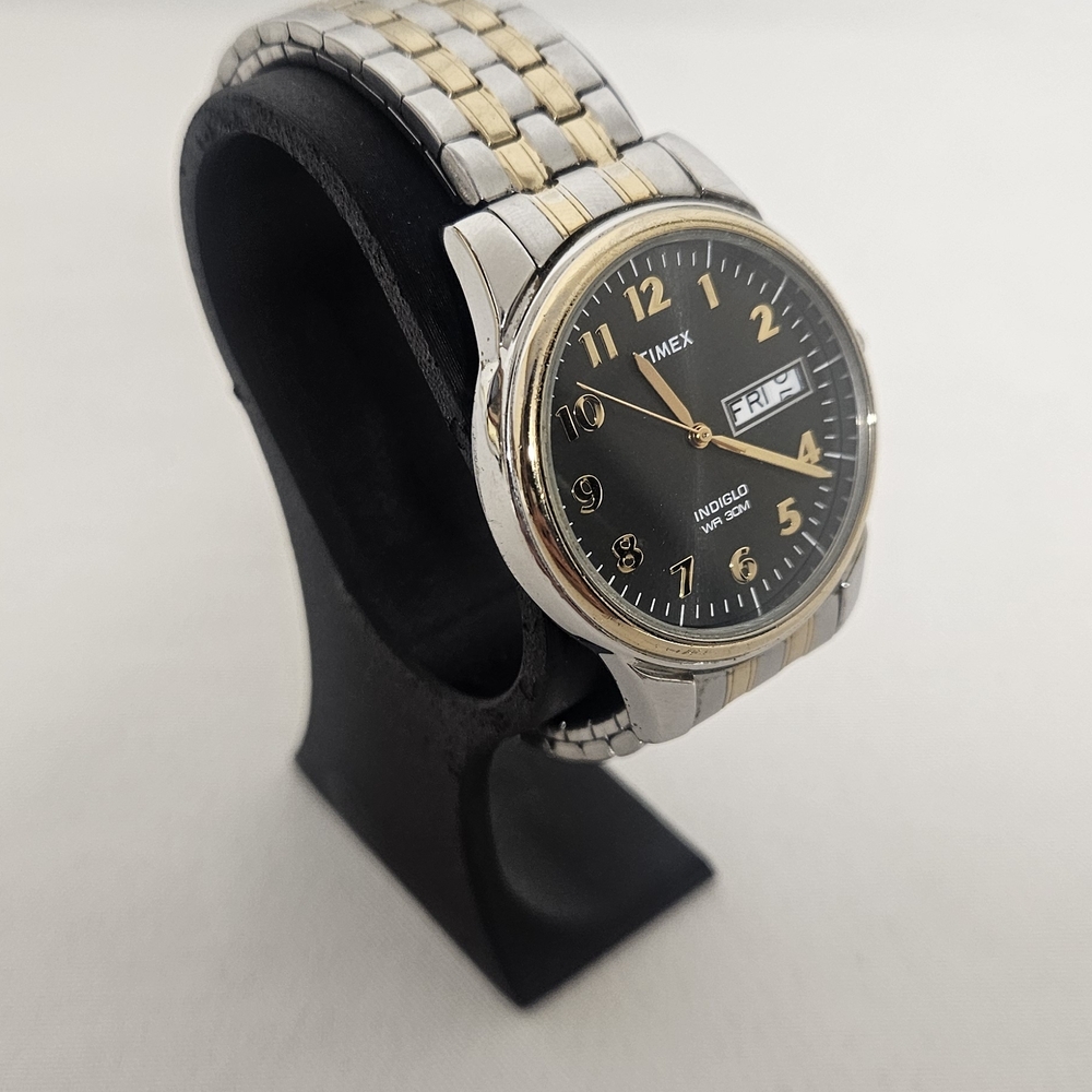 Timex Two-Tone Watch with Black Dial